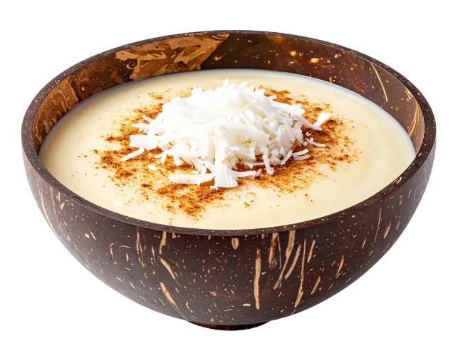Coconut Smoothie Bowl in Coconut Shell