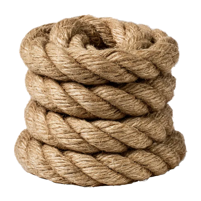 Coiled Brown Jute Rope