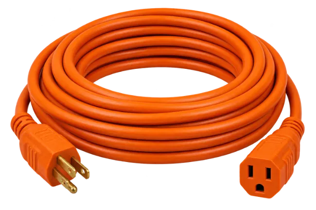 Coiled Orange Extension Cord