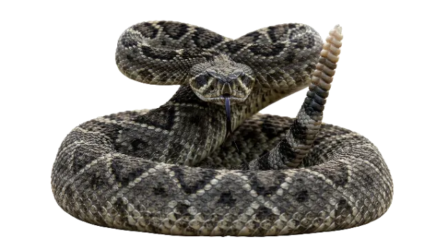 Coiled Rattlesnake Ready to Strike