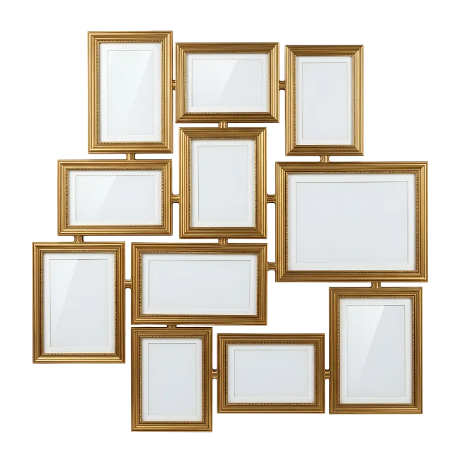 Collage of Gold Picture Frames