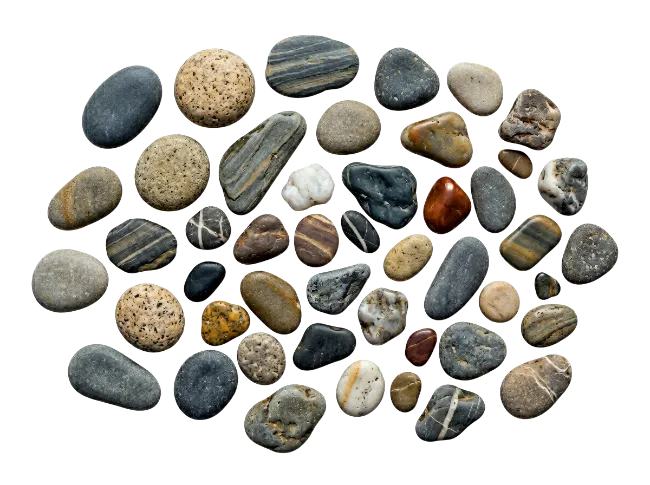 Collection of Assorted Natural River Stones
