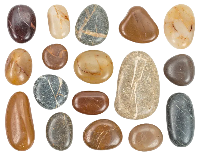 Collection of Smooth River Stones