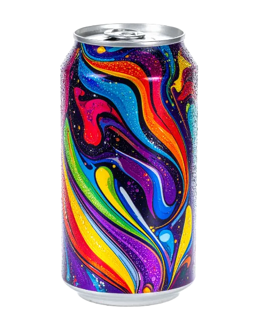 Colorful Abstract Art Aluminum Soda Can