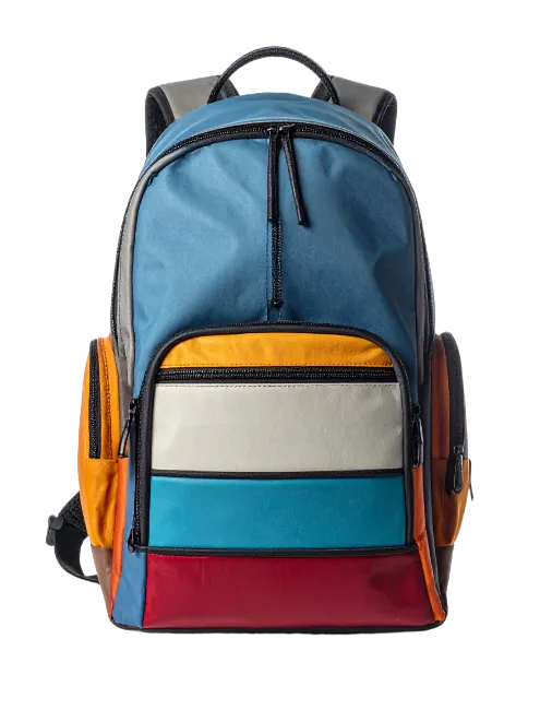 Colorful Casual Backpack with Multiple Compartments