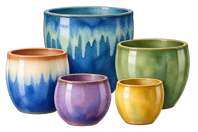 Colorful Ceramic Flower Pots Collection