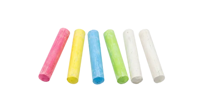 Colorful Chalk Sticks Arranged In Row