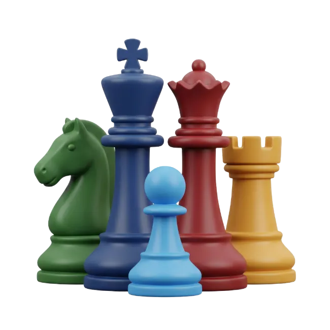 Colorful Chess Pieces