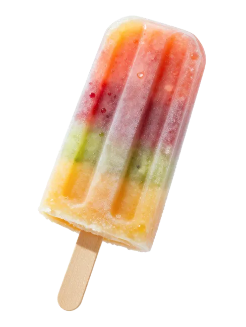 Colorful Fruit Popsicle on Stick