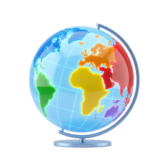 Colorful Globe Earth Model