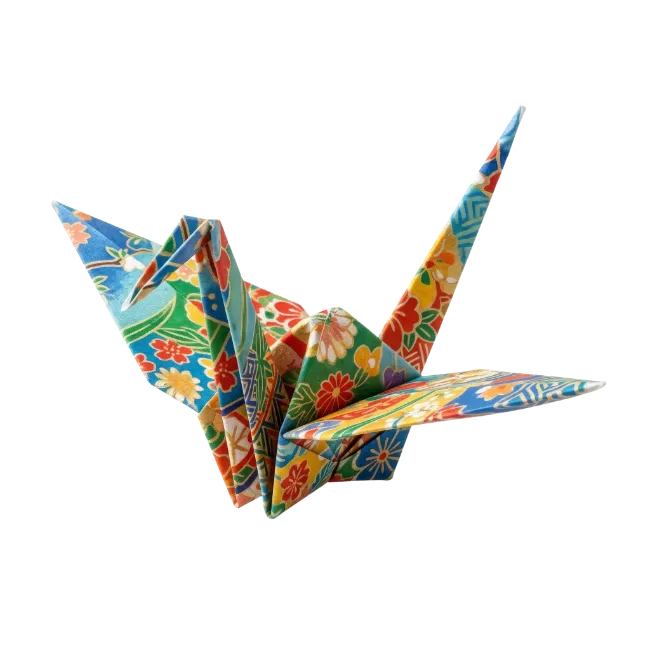 Colorful Origami Paper Crane
