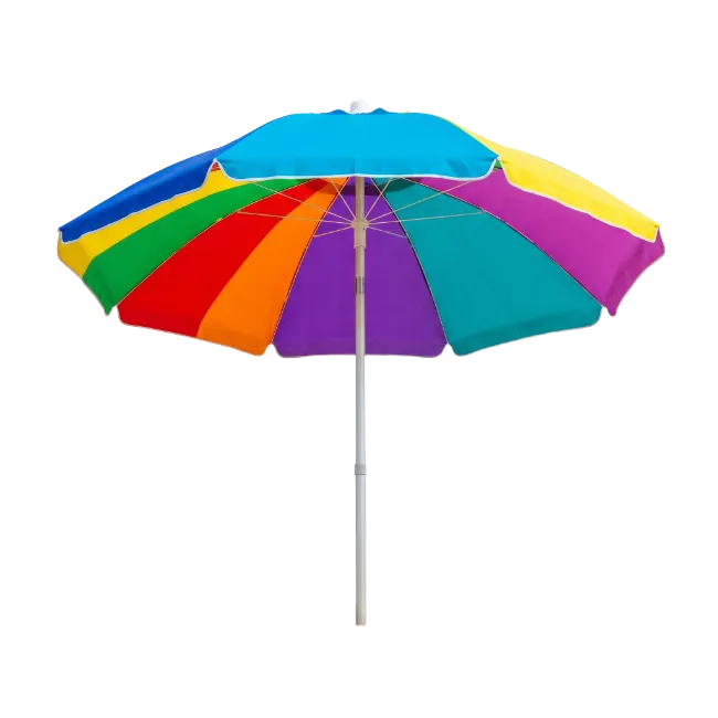 Colorful Rainbow Beach Umbrella