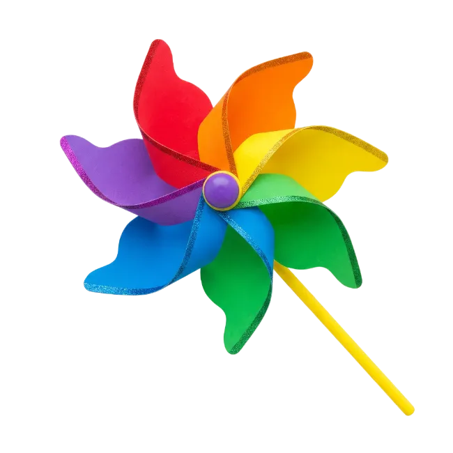 Colorful Rainbow Pinwheel Toy