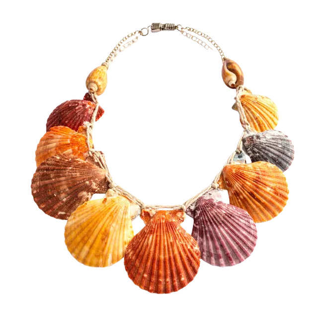 Colorful Seashell Necklace With Various Shells