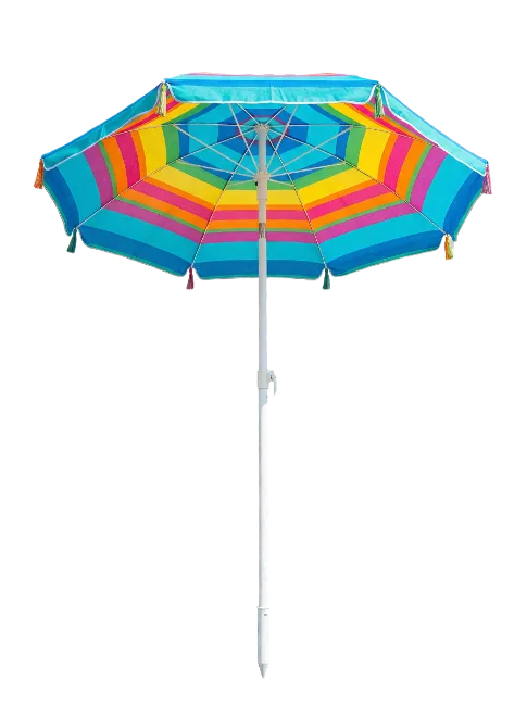 Colorful Striped Beach Umbrella