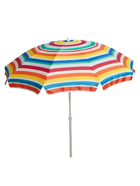 Colorful Striped Beach Umbrella