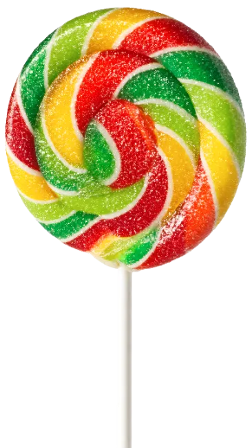 Colorful Swirl Lollipop Candy on Stick