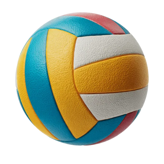Colorful Volleyball Ball Isolated