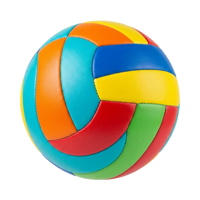 Colorful Volleyball Isolated on White Background