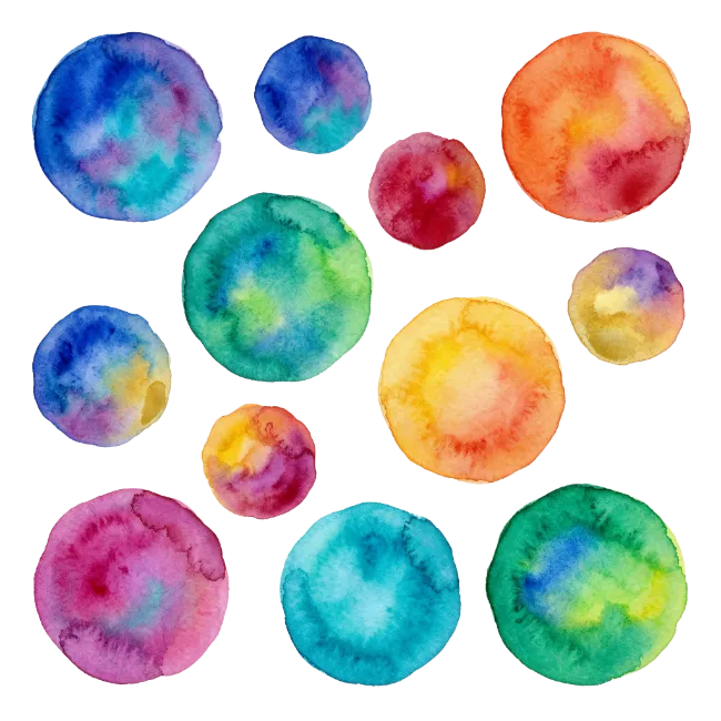 Colorful Watercolor Circles Collection