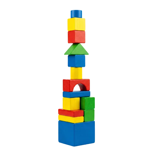 Colorful Wooden Blocks Tower