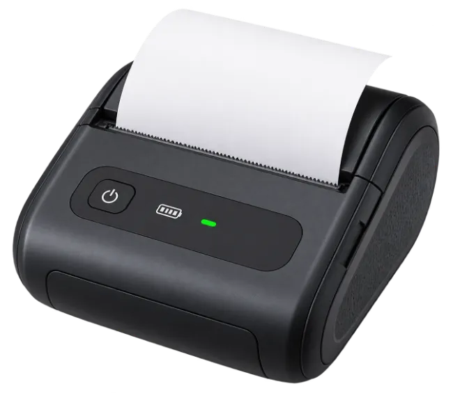 Compact Portable Thermal Receipt Printer with Paper Roll