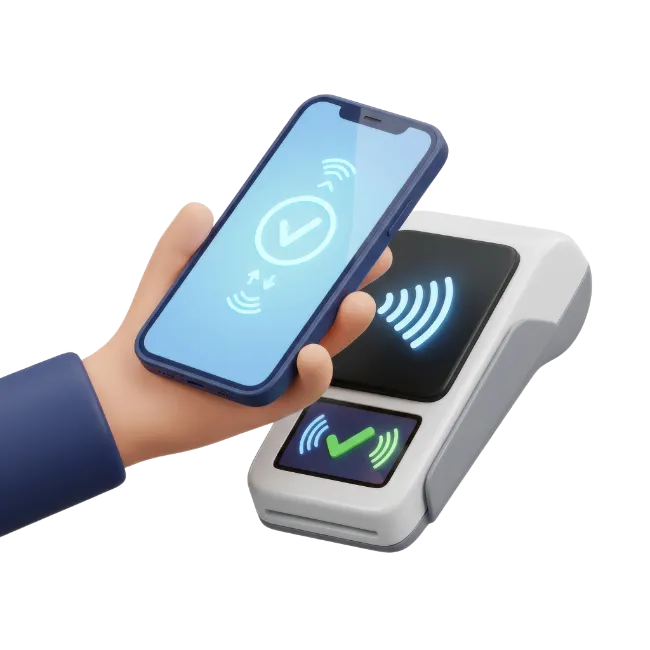 Contactless mobile payment with smartphone and terminal