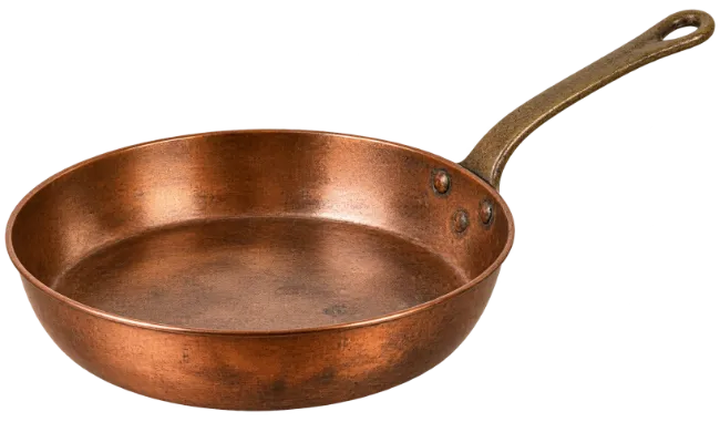Copper Frying Pan with Long Handle