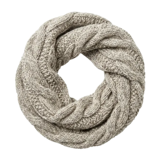 Cozy Grey Knitted Infinity Scarf