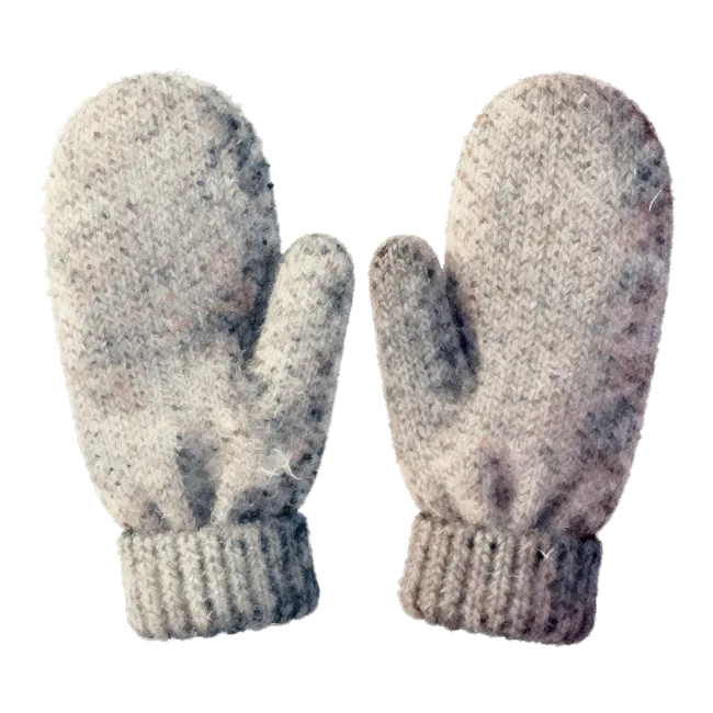 Cozy Knitted Winter Mittens Pair