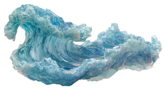 Crashing Ocean Wave Isolated