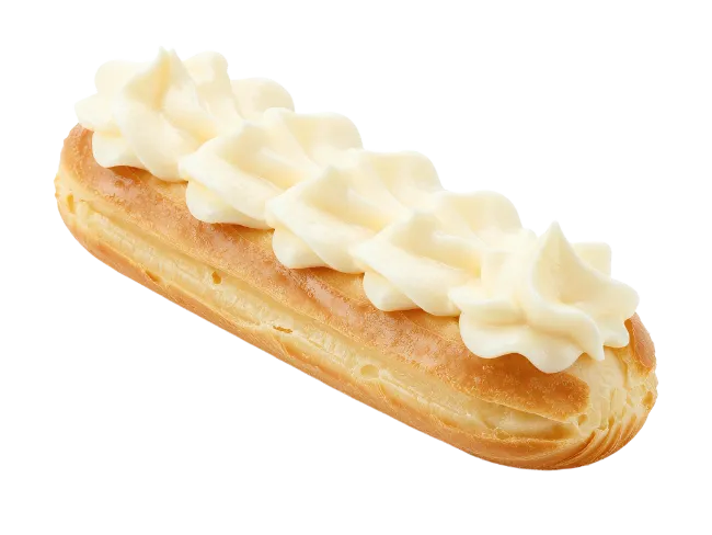 Cream Filled Eclair Pastry