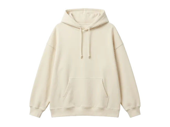 Cream Hooded Sweatshirt