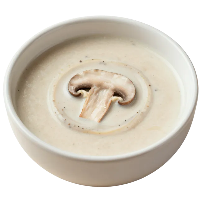 Cream of Mushroom Soup in a Bowl