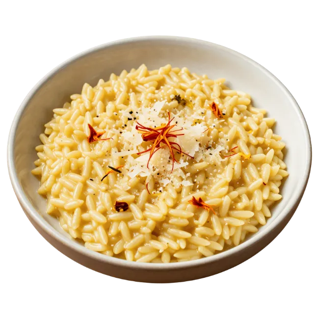 Creamy Orzo Pasta in Bowl