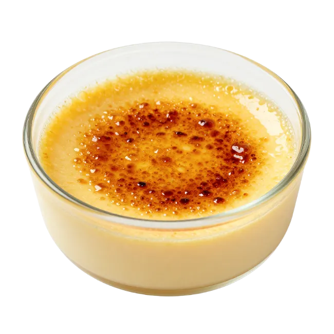 Creme Brulee in Glass Bowl