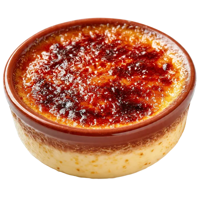 Creme Brulee in Small Ceramic Bowl