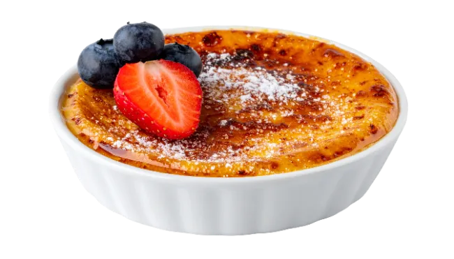 Creme Brulee with Berries