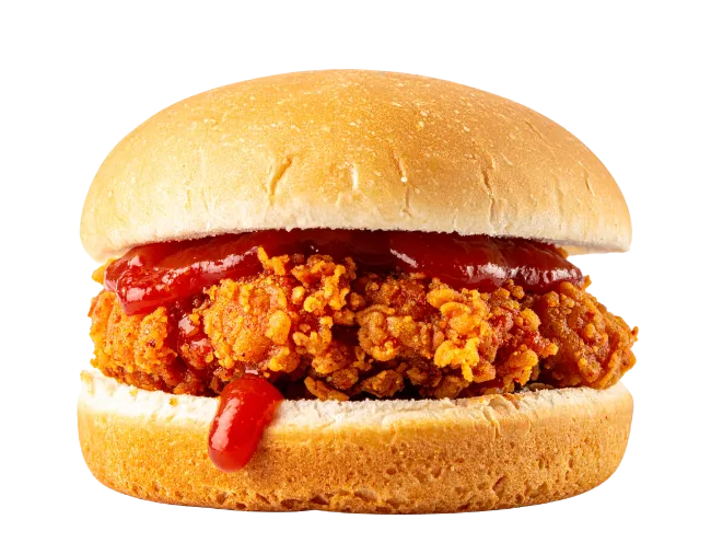 Crispy Chicken Burger with Ketchup