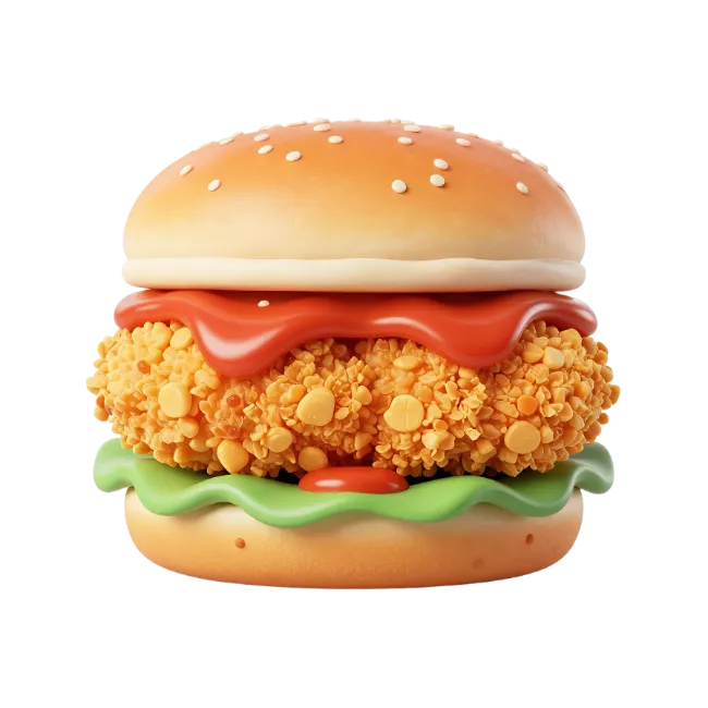 Crispy Chicken Burger With Sauce