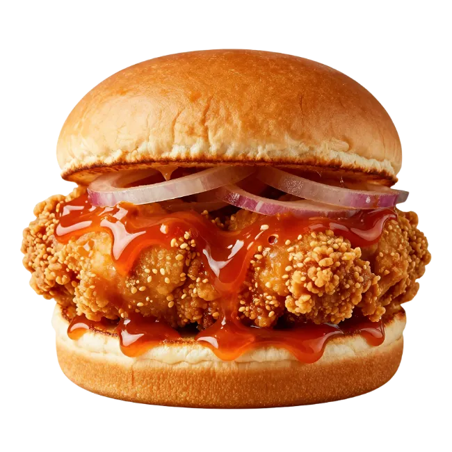 Crispy Chicken Sandwich with BBQ Sauce