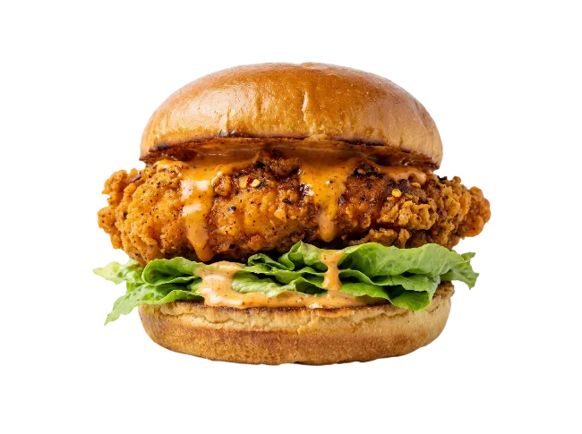 Crispy Chicken Sandwich with Spicy Sauce