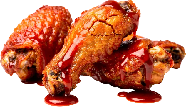 Crispy Fried Chicken Wings with BBQ Sauce