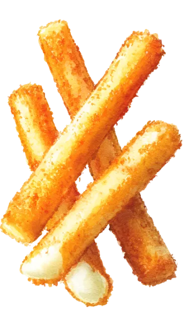 Crispy Fried Mozzarella Sticks