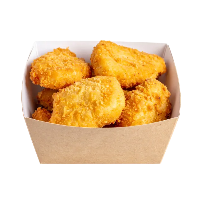 Crispy Golden Chicken Nuggets in a Paper Box