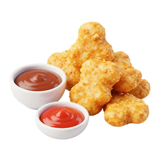 Crispy Golden Chicken Nuggets with Dipping Sauces
