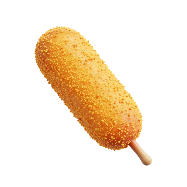 Crispy Golden Corn Dog on a Stick