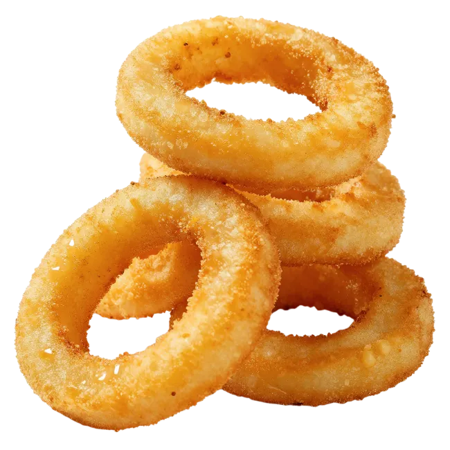 Crispy Golden Fried Onion Rings Stack