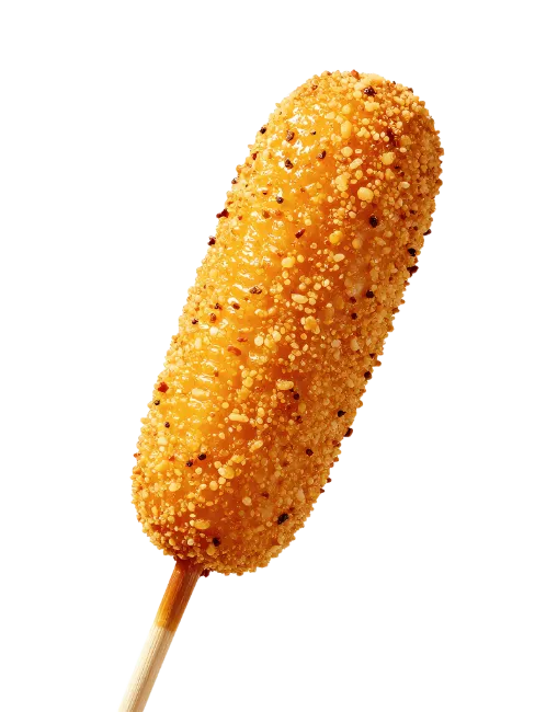 Crispy Korean Style Corn Dog on Stick