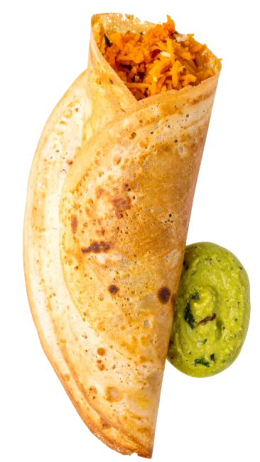 Crispy South Indian Masala Dosa with Chutney